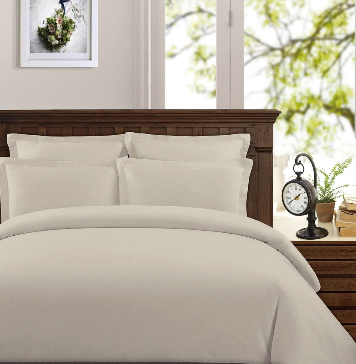 Price:$109.99    Peru Pima - 400 Thread Count - Sateen - 100% Peruvian Pima Cotton - Duvet Cover Set (Full/Queen, Ivory)  Home & Kitchen
