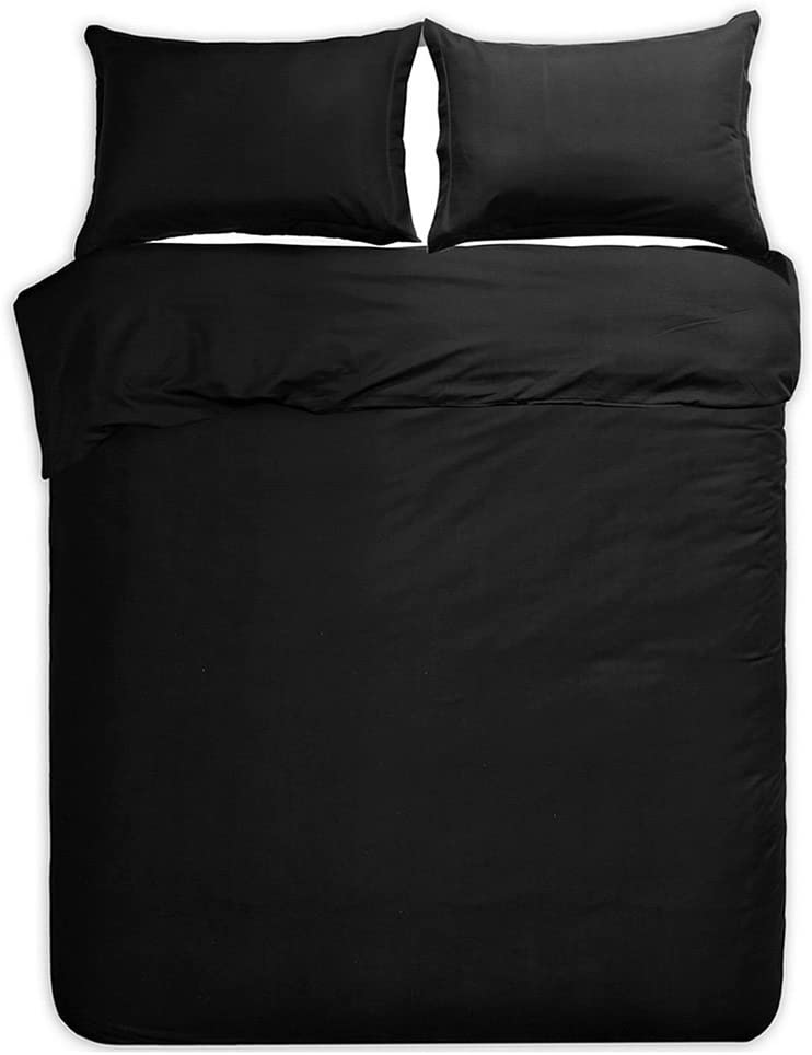 Price:$23.99    Word of Dream Brushed Microfiber Duvet Cover Set - Lightweight and Soft - Full/Queen, Black  Home & Kitchen
