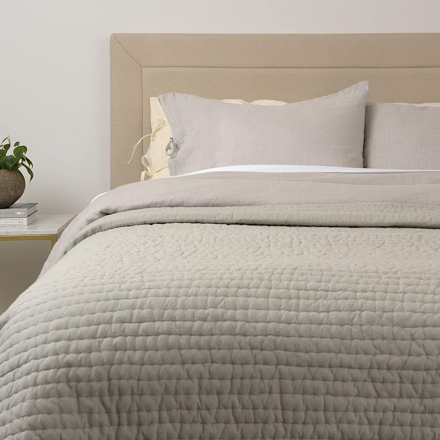 Price:$135.99    Best Home Fashion Cotton Tufted Quilt- Casual Elegance, Lightweight and Stylish Bedding, Blanket-QUEEN-SAGE-88” L x 92” W  Home & Kitchen