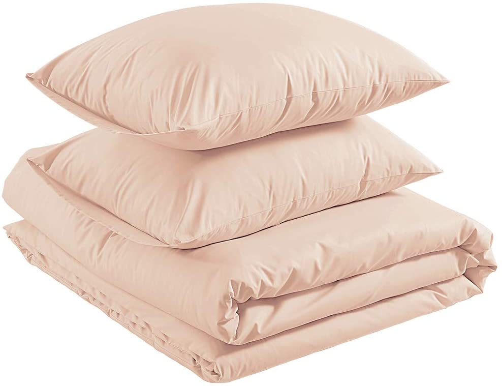 Price:$23.17    AmazonBasics Organic Percale Duvet Comforter Cover Set, King, Soft Pink  Home & Kitchen