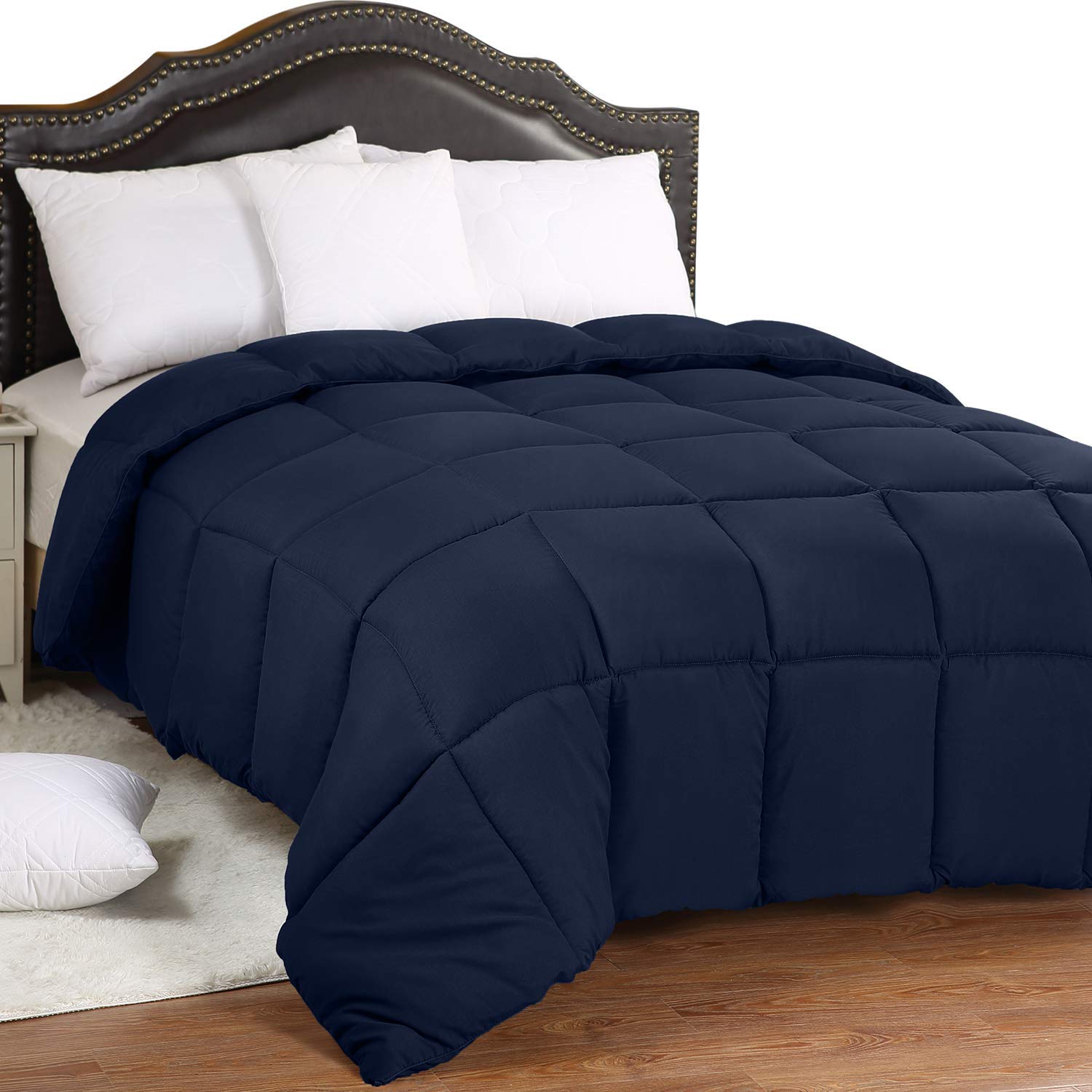 Price:$21.99    Utopia Bedding All Season 250 GSM Comforter - Soft Down Alternative Comforter - Plush Siliconized Fiberfill Duvet Insert - Box Stitched (Twin/Twin XL, Navy)  Home & Kitchen