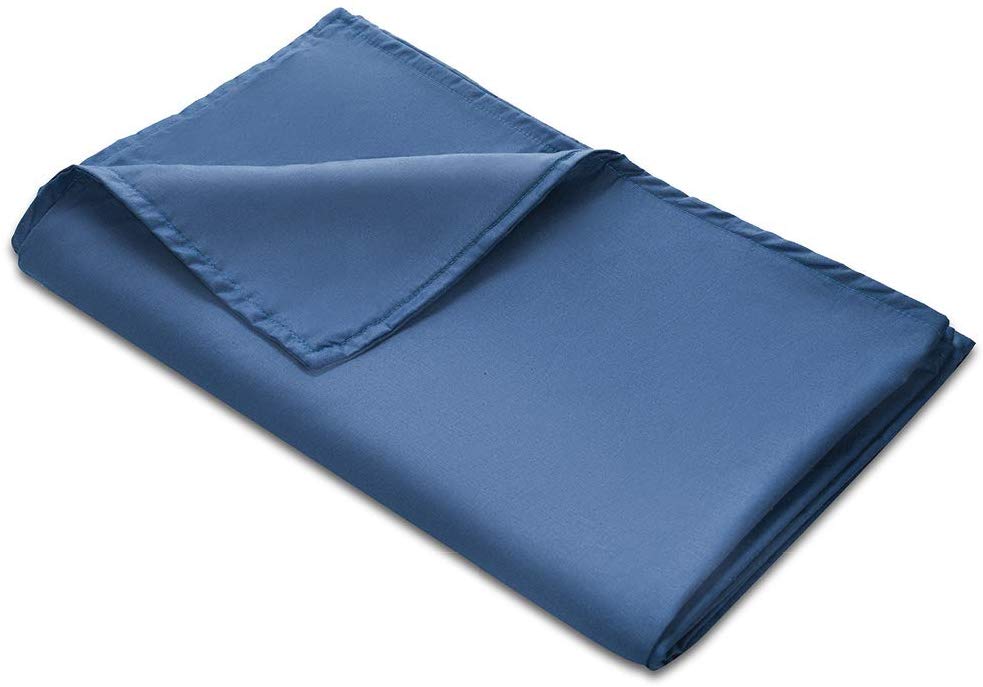 Price:$24.90    Quility Premium Kids Removable Duvet Cover for Weighted Blanket | 36"x48" | Child's Single Size Bed | 100% Cotton Cover Fabric | Blue  Home & Kitchen