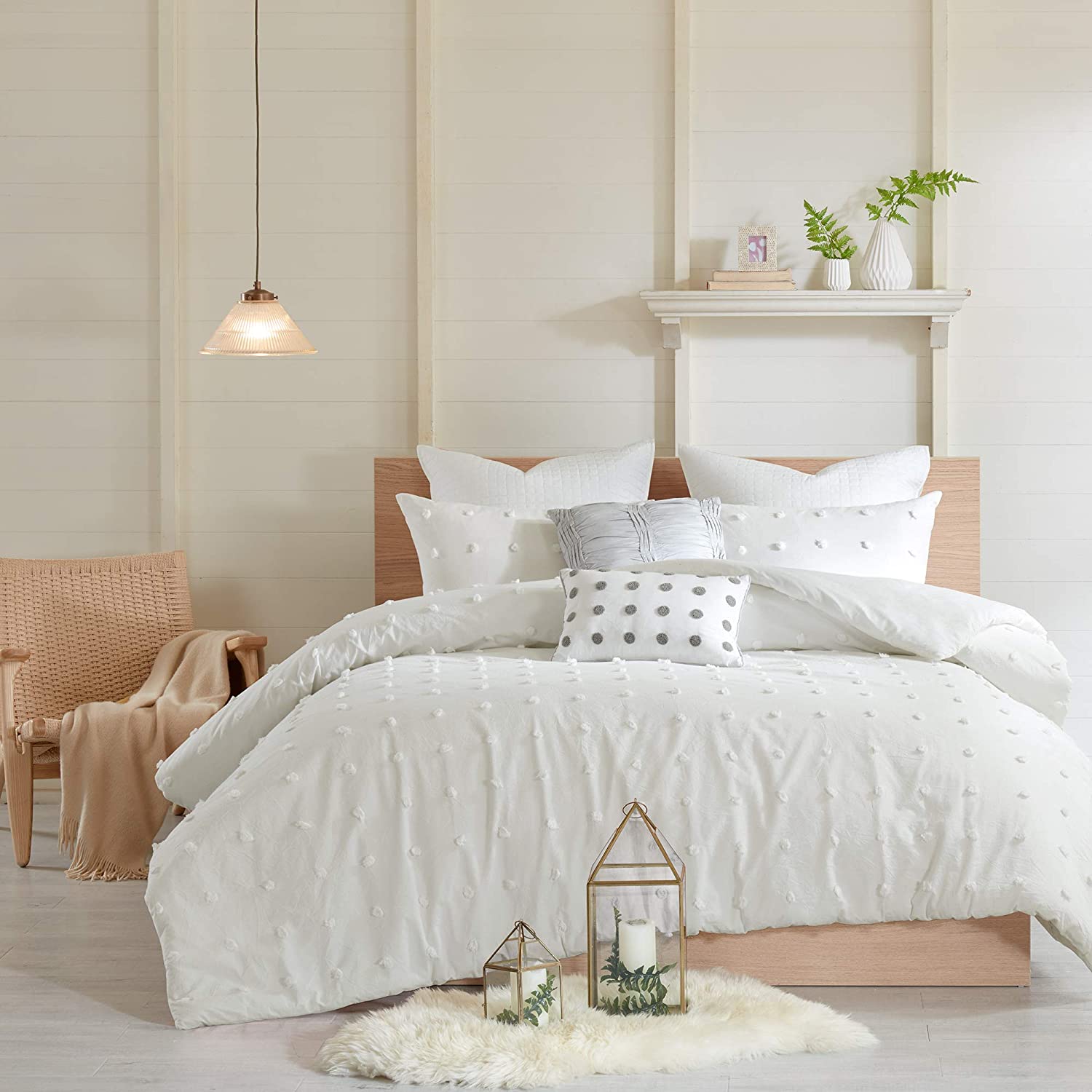 Price:$59.47    Urban Habitat Brooklyn Cotton Jacquard Duvet Cover Set Ivory Twin/Twin XL  Home & Kitchen