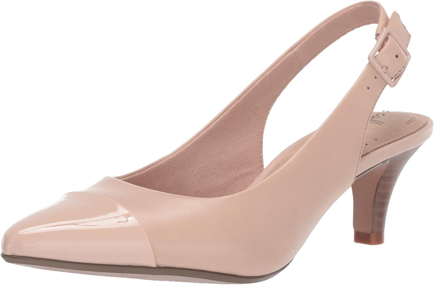 Price:$45.30   | Clarks Women's Linvale Emmy Pump, Dusty Pink Leather/Synthetic, 5 M US | Pumps