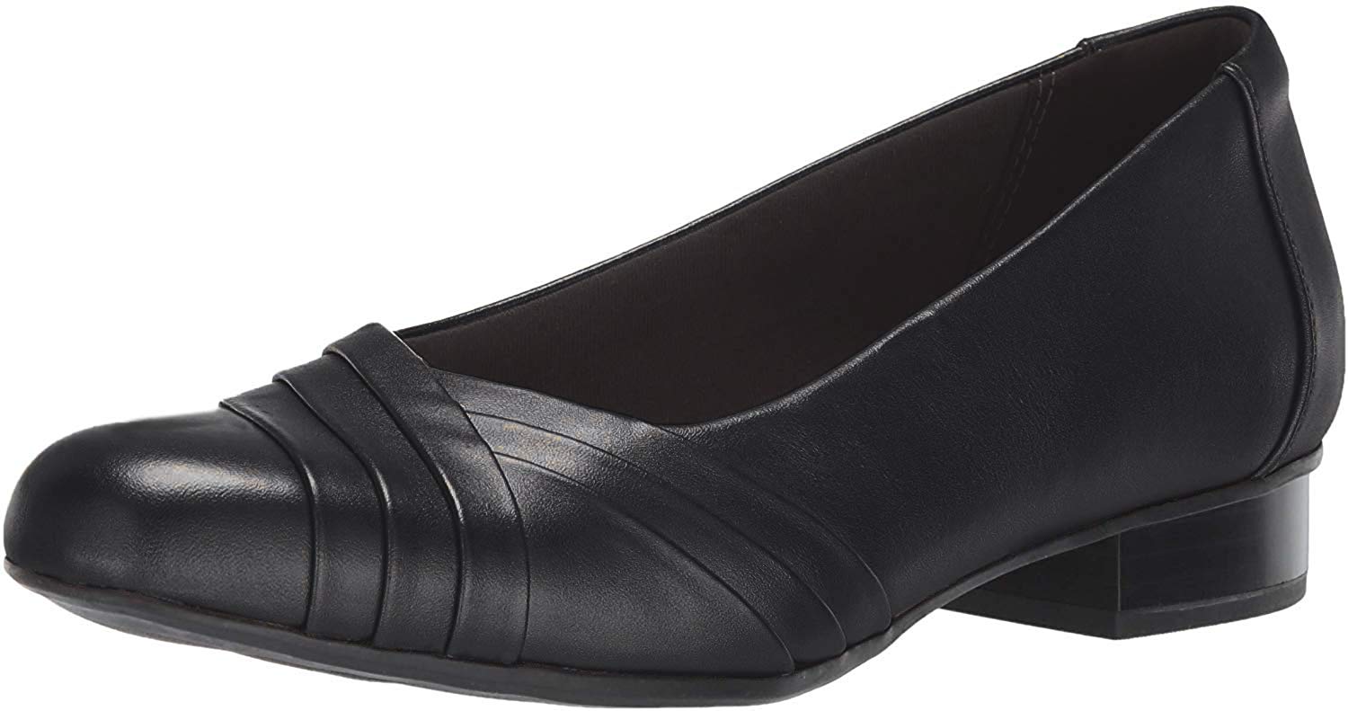 Price:$48.49   | Clarks Women's Juliet Petra Pump, Black Leather, 6 M US | Pumps