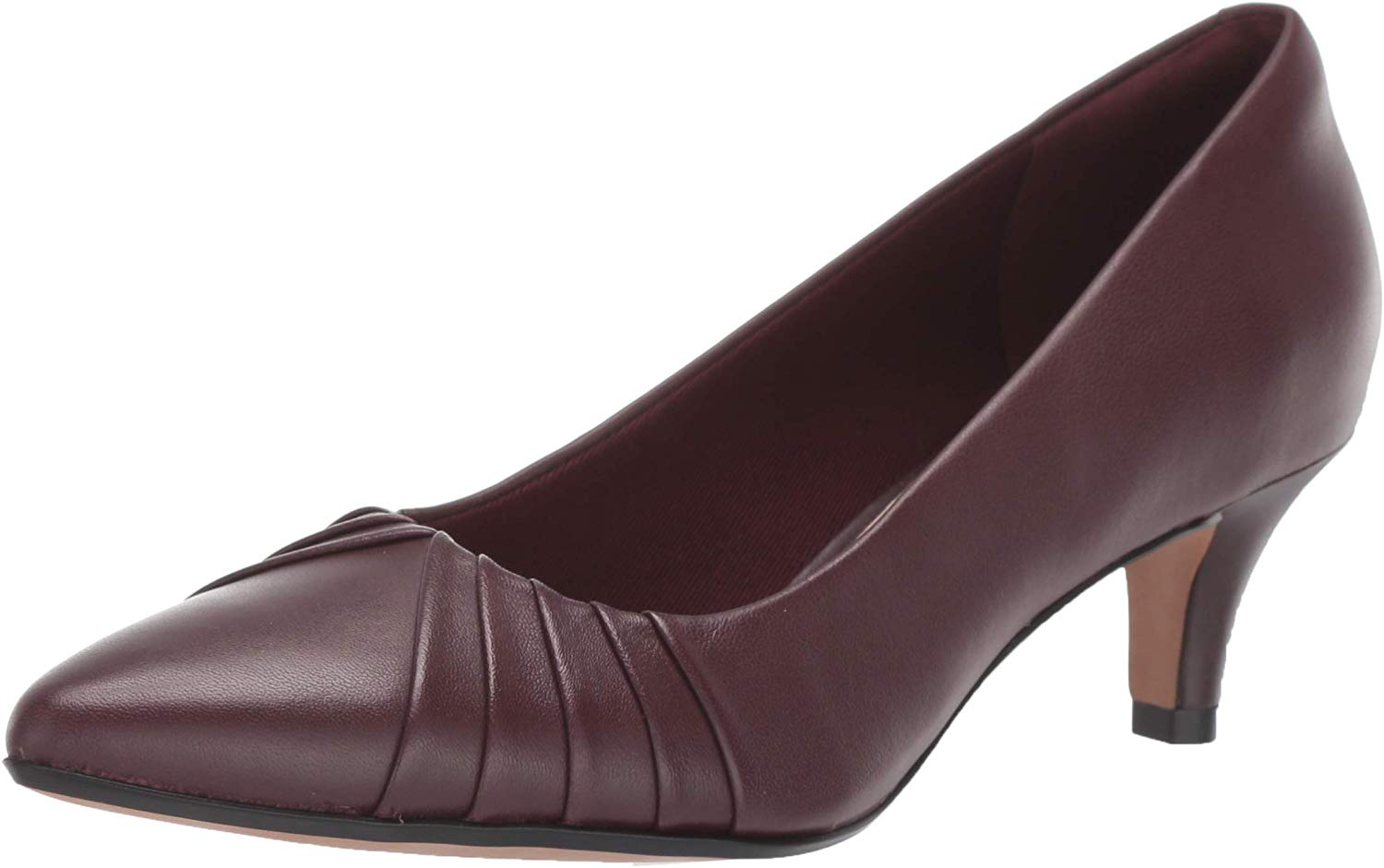 Price:$32.33   | Clarks Women's Linvale Crown Pump, Burgundy Leather, 50 M US | Pumps
