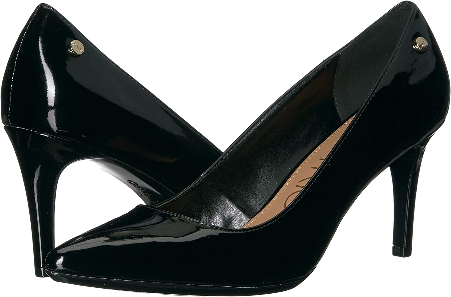 Price:$49.99   | Calvin Klein Nilly Black Patent 6 | Pumps