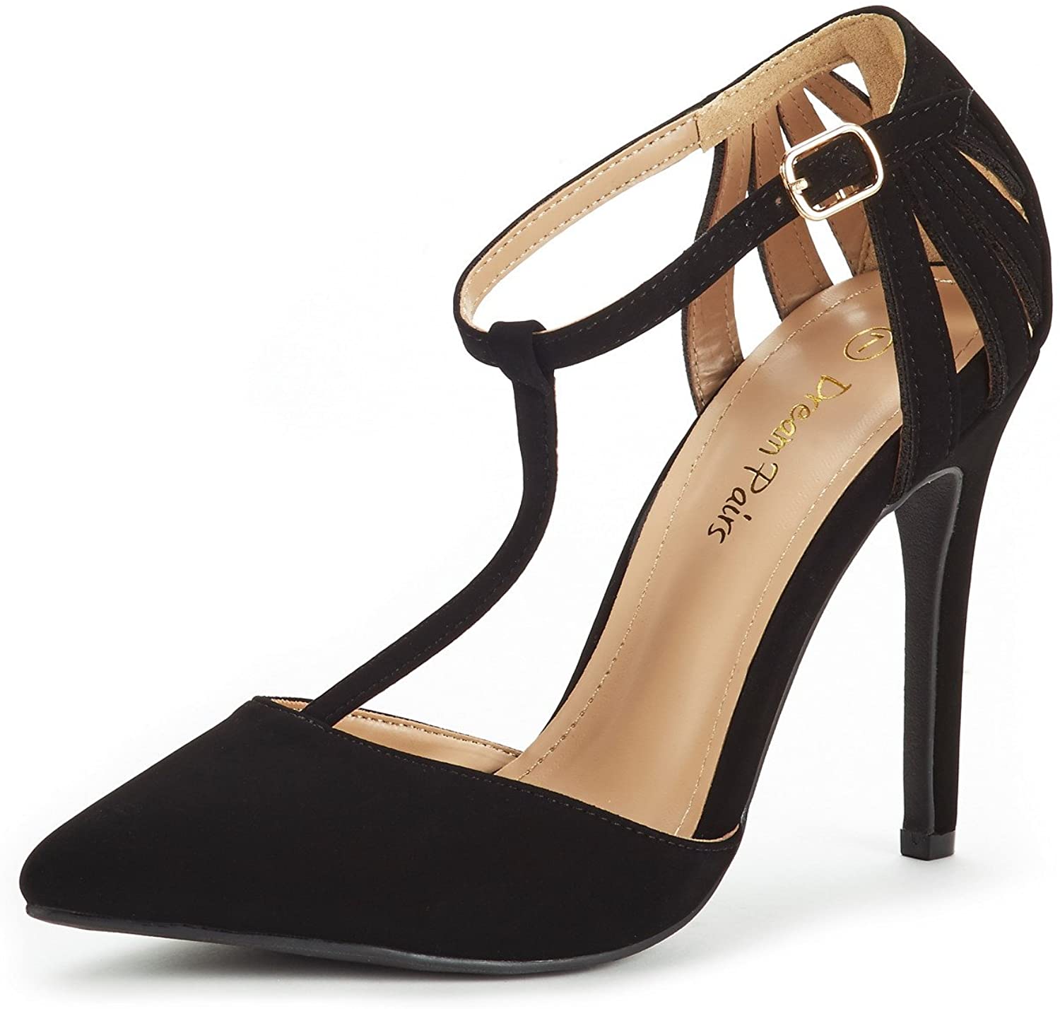 Price:$28.99   | DREAM PAIRS Women's Oppointed-Mary Black Nubuck Fashion Dress High Heel Pointed Toe Wedding Pumps Shoes Size 5 M US | Pumps