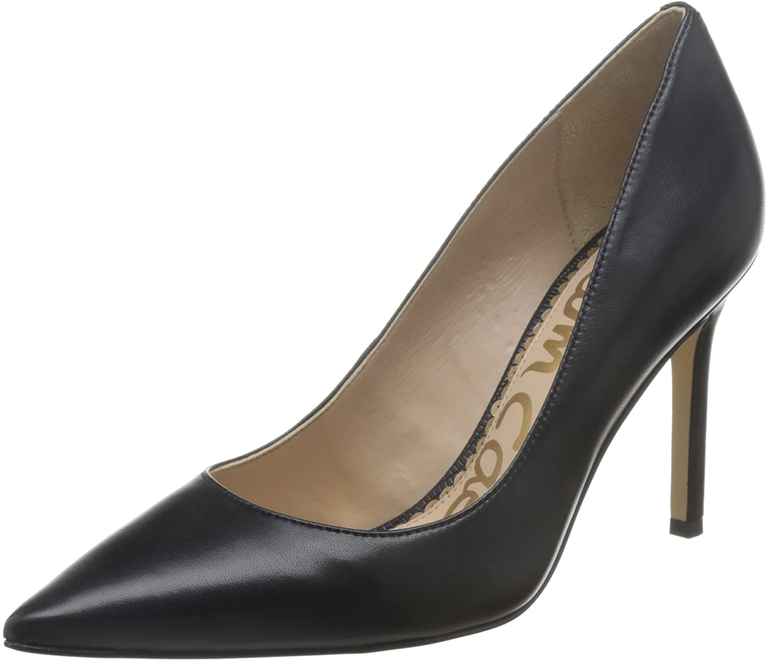 Price:$92.21   | Sam Edelman Women's Hazel Pump, Black Leather, 5 Medium US | Pumps
