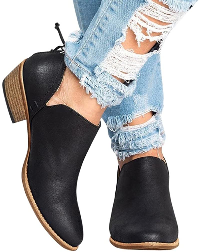 Price:$8.00    Todaies Hot Women Autumn Shoes Fashion Ankle Solid Leather Shoes Ladies Short Boots  Clothing