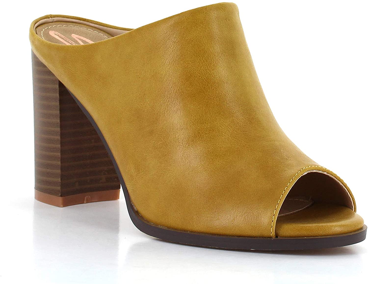 Price:$19.00   | Seven7 Women's Mexx Mule High-Heel Peep Toe Dress Sandal | Mules & Clogs