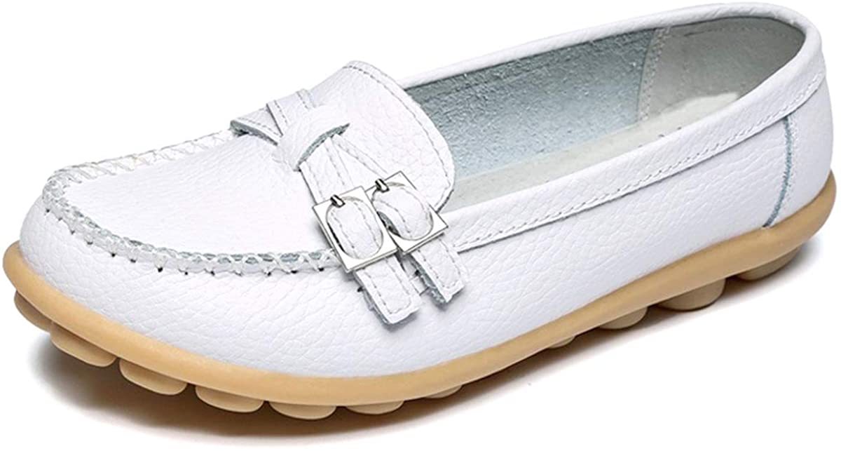 Price:$9.99   | FJWYSANGU Women Leather Loafer Comfort Walking Flat Casual Slip on Shoes | Loafers & Slip-Ons