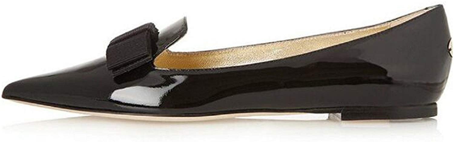Price:$28.99   | Eldof Women's Flats, Pointed Toe Flats Pumps, Patent Leather Flats Pumps, Walking Dress Office Classic Comfortable Flats | Flats