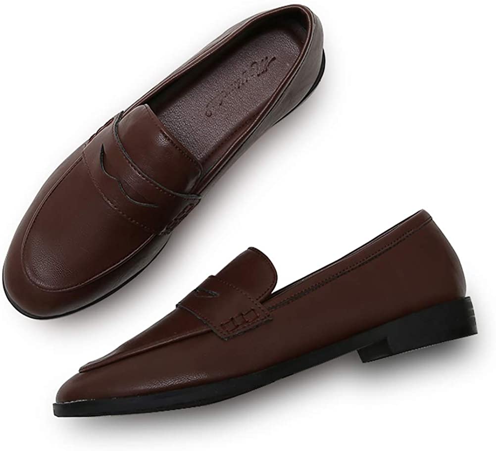 Price:$17.99   | KEESKY Leather Flats Loafers for Women | Loafers & Slip-Ons