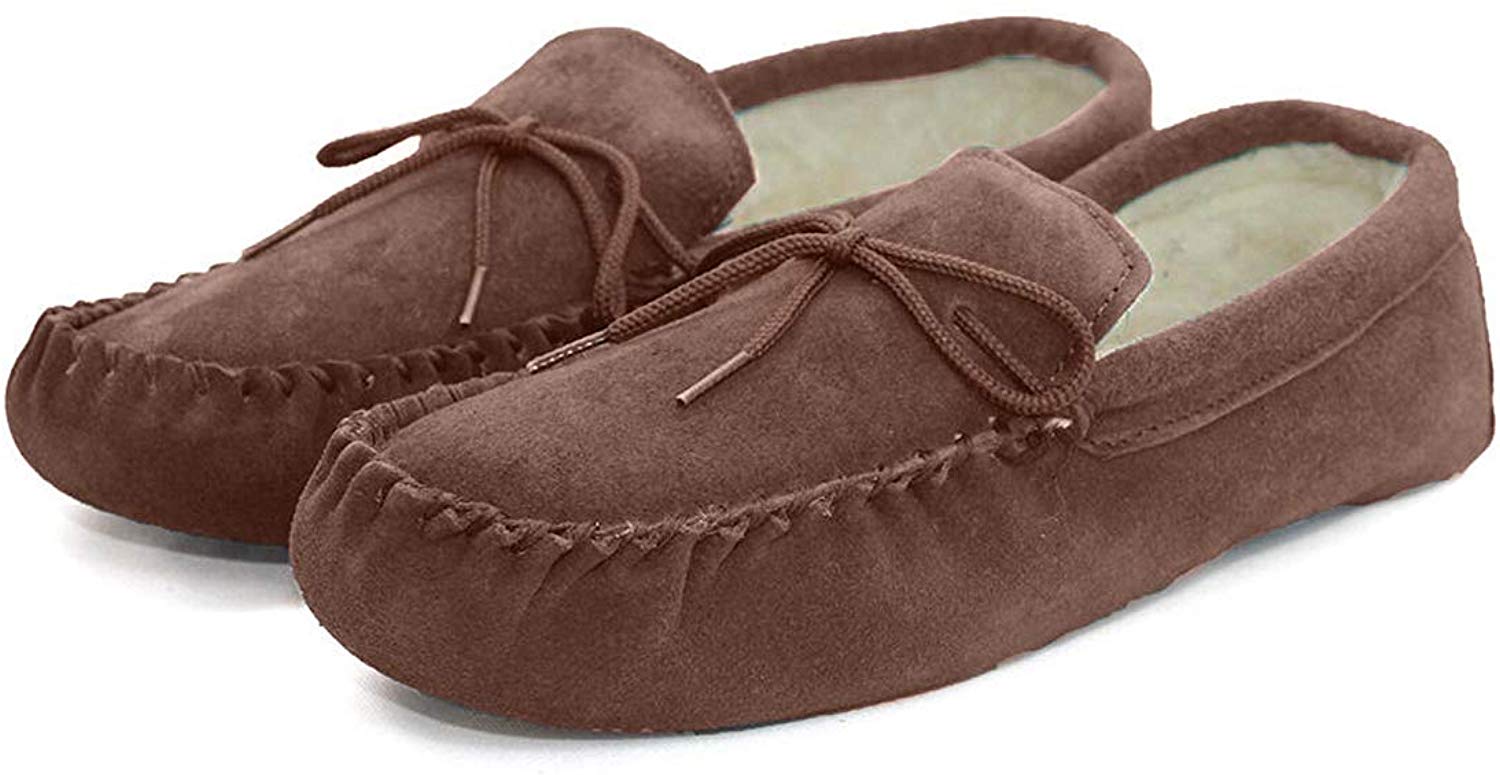 Price:$13.95   | Eastern Counties Leather Unisex Wool-Blend Soft Sole Moccasins | Slippers