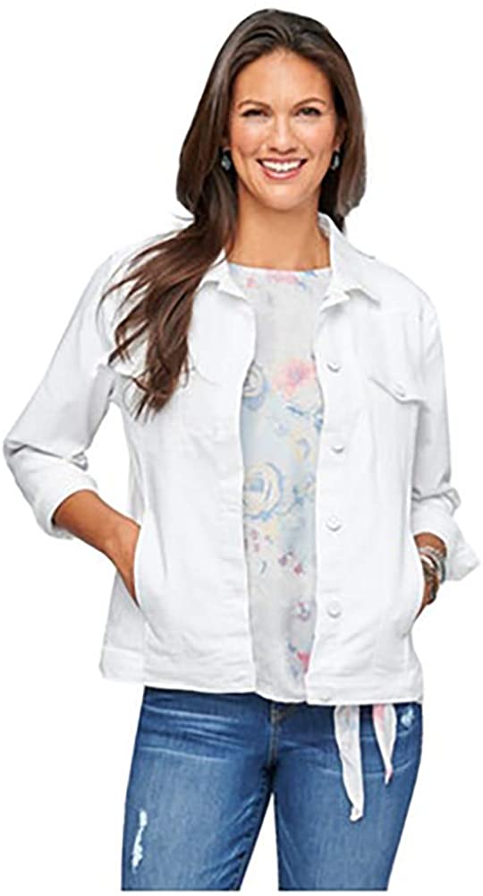 Price:$61.99 Democracy Women's Western Jacket White Denim at Amazon Women's Coats Shop