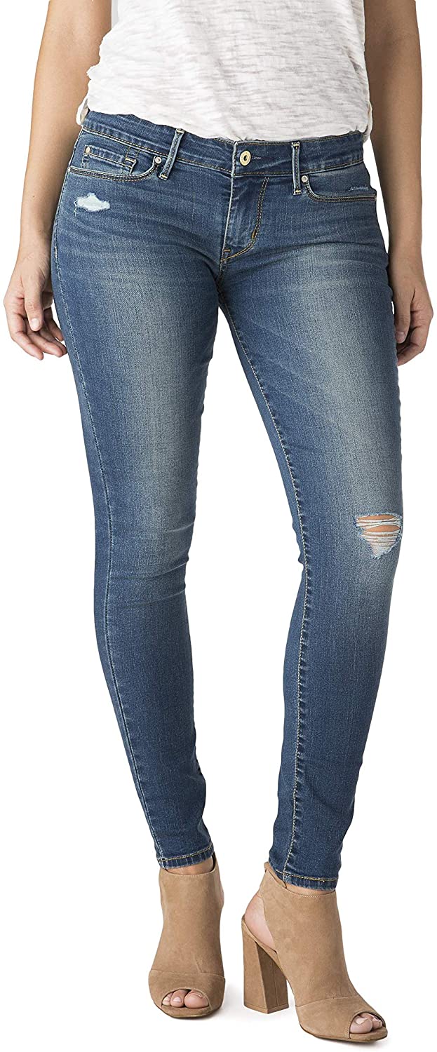 Price:$28.99 Signature by Levi Strauss & Co. Women's Low Rise Premium Stretch Jeggings (Medium Wash) (10 Misses) at Amazon Women's Jeans store
