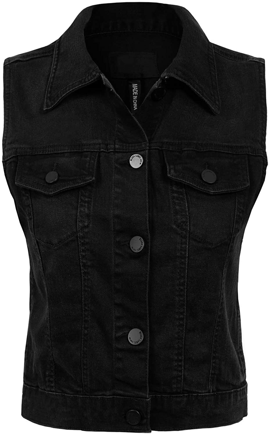 Price:$18.00 Design by Olivia Women's Sleeveless Button up Jean Denim Jacket Vest at Amazon Women's Coats Shop