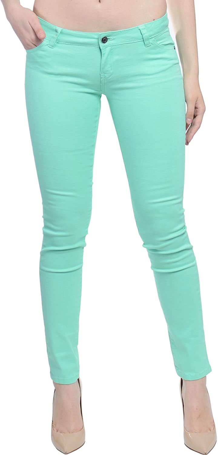 Price:$9.99 Hey Collection Juniors Brushed Stretch Twill Low Rise Pants Skinny Jeans for Women at Amazon Women's Jeans store