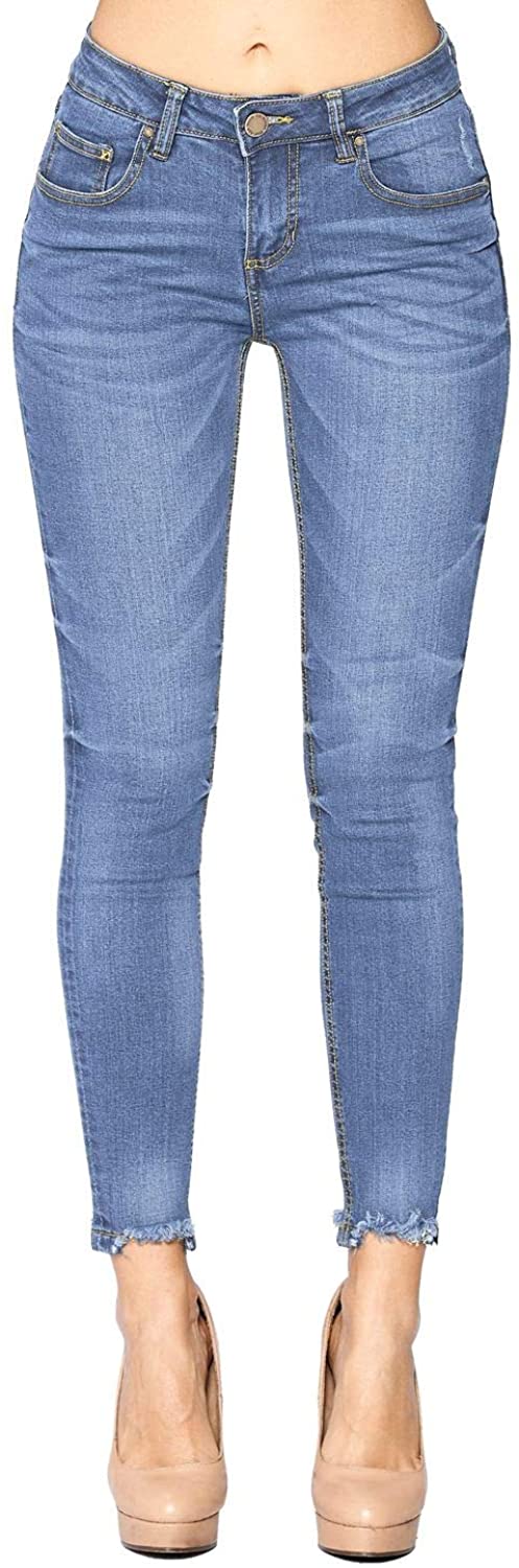 Price:$19.85 BLUE AGE Womens Destroyed Stretch Skinny Jeans Denim at Amazon Women's Jeans store