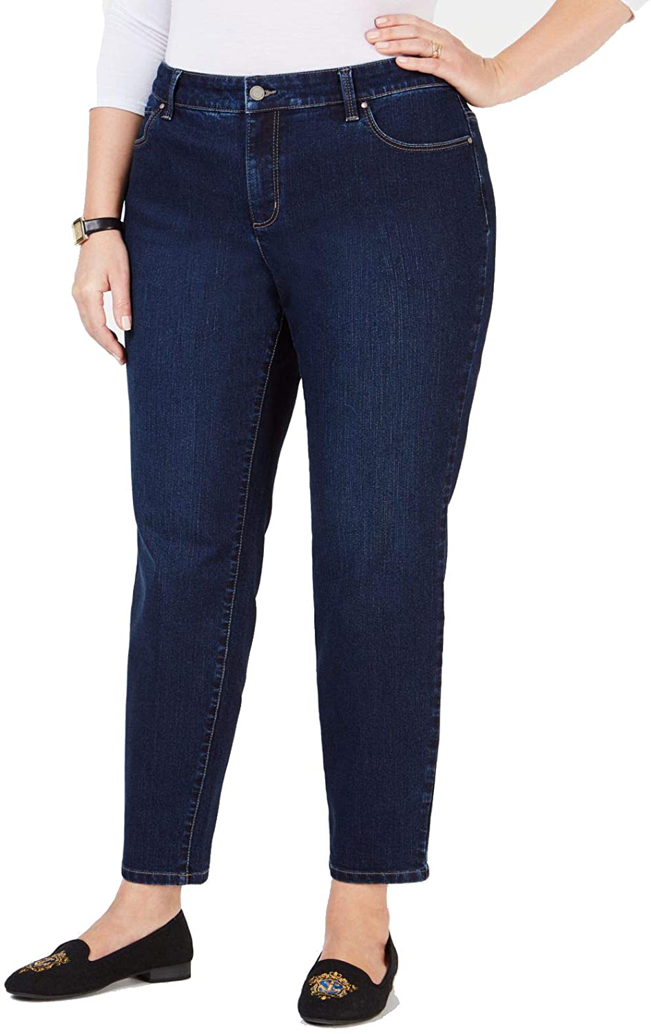 Price:$7.20 Charter Club Womens Plus Bristol Skinny Mid-Rise Ankle Jeans at Amazon Women's Jeans store