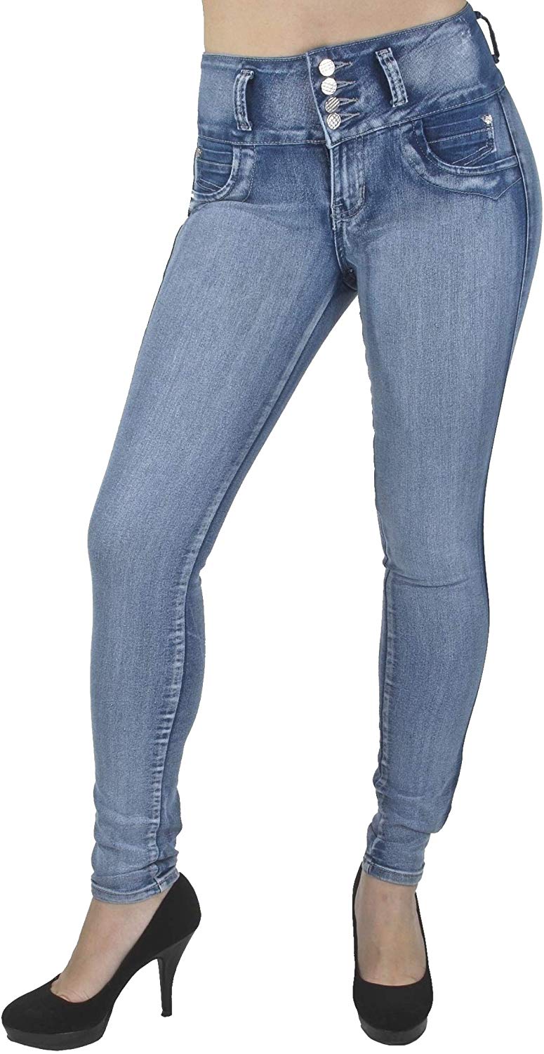 Price:$20.99 Plus/Junior Size Colombian Design High Waist Butt Lift Levanta Cola Skinny Jeans at Amazon Women's Jeans store
