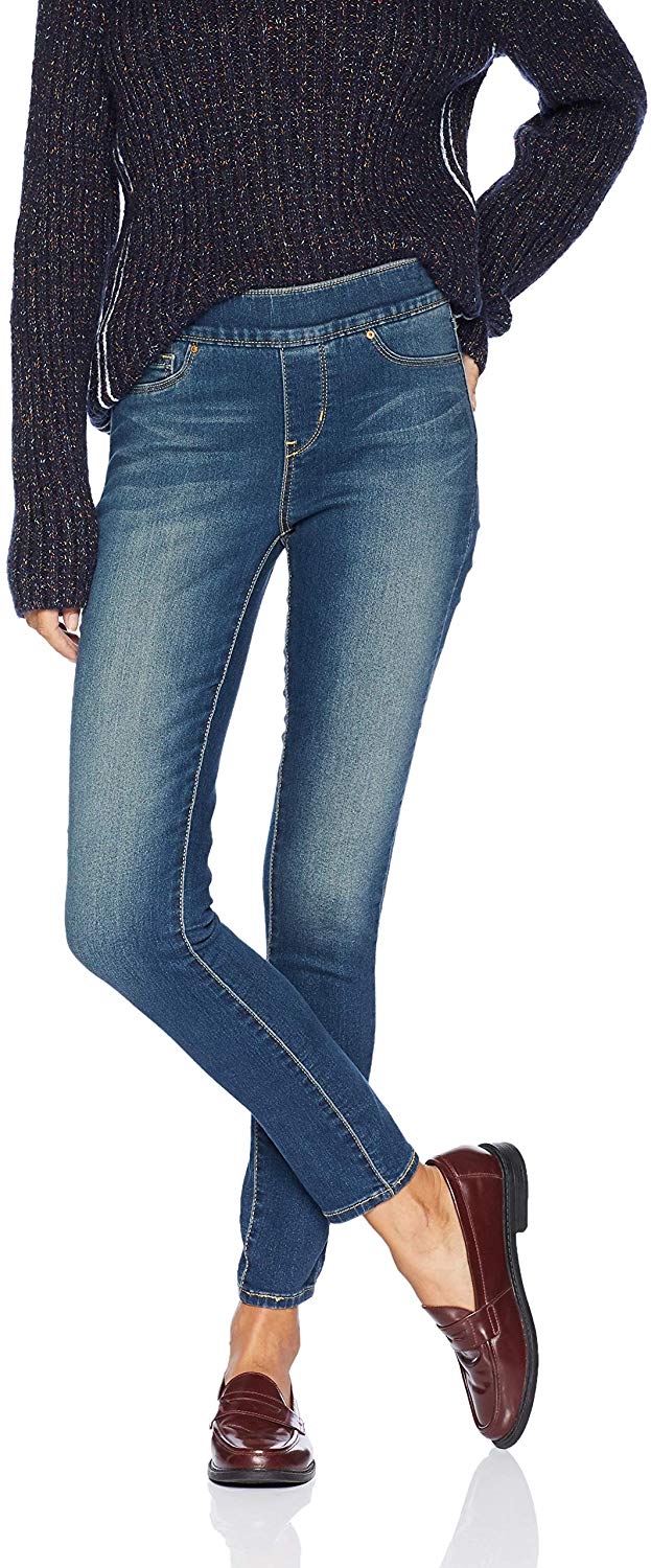 Price:$29.99 Signature by Levi Strauss & Co. Gold Label Women's Totally Shaping Pull-On Skinny Jeans, Harmony, 2 Short at Amazon Women's Jeans store