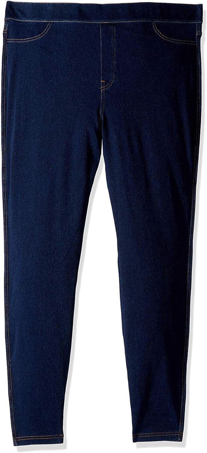 Price:$16.99    No nonsense Women's Plus Size Classic Indigo Jean Leggings, Dark Denim, 1X  Clothing