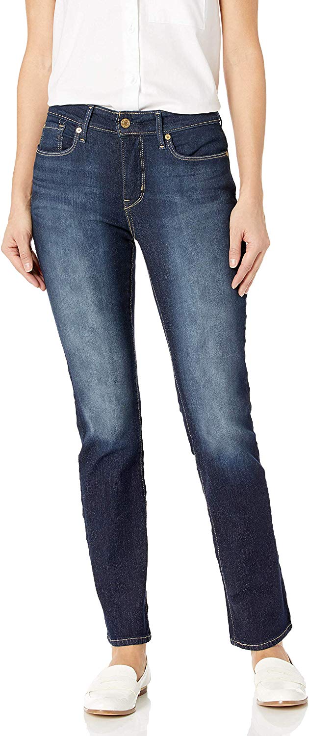 Price:$24.99 Signature by Levi Strauss & Co. Gold Label Women's Totally Shaping Slim Straight Jeans, Perfection, 2 Short at Amazon Women's Jeans store