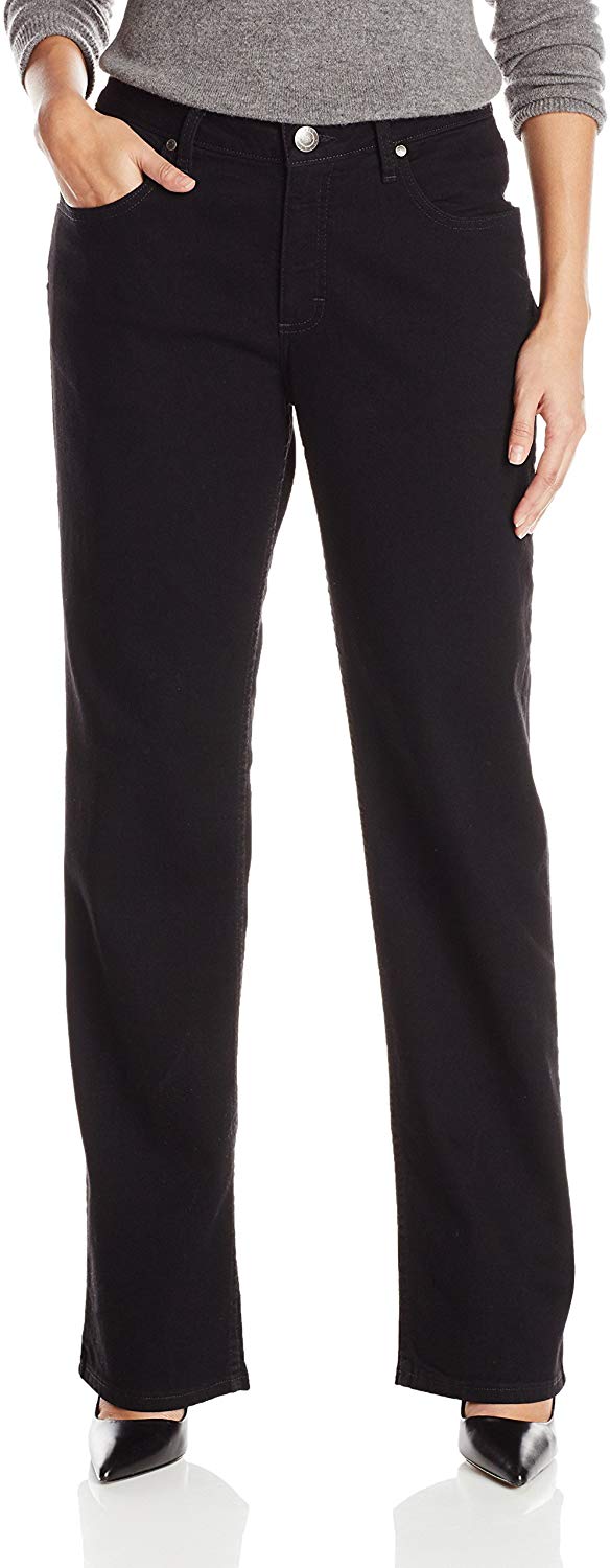 Price:$24.95 Riders by Lee Indigo Women's Relaxed Fit Straight Leg Jean, Black, 6 at Amazon Women's Jeans store