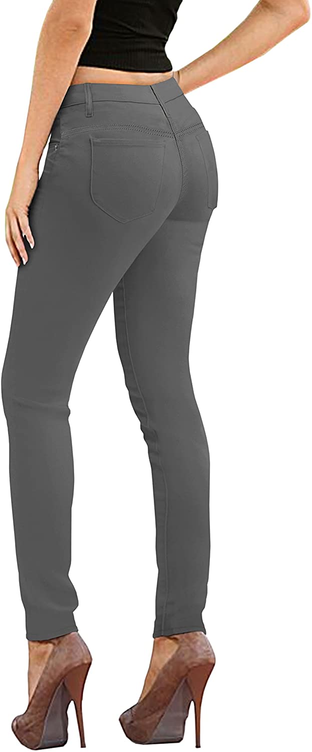 Price:$29.36 Women's Skinny Fit Stretch Twill Pant-P21233SK-GUN Metal-1 at Amazon Women's Jeans store