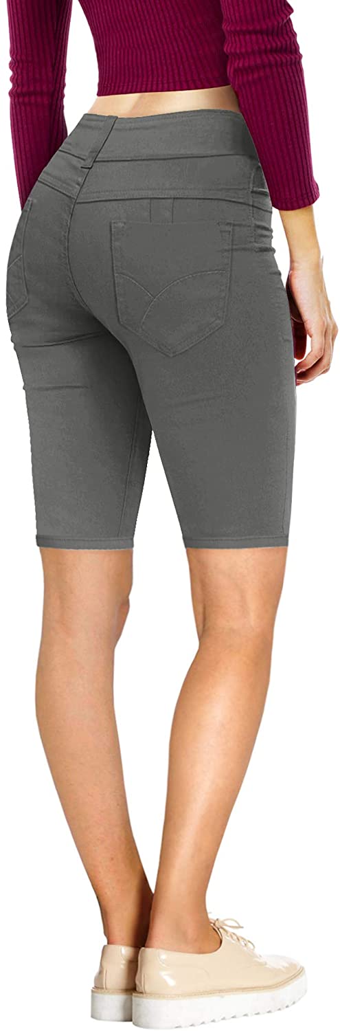 Price:$22.79 Women's Butt Lift V2 Super Comfy Stretch Denim Shorts B43630SK Gunmetal 1 at Amazon Women's Jeans store
