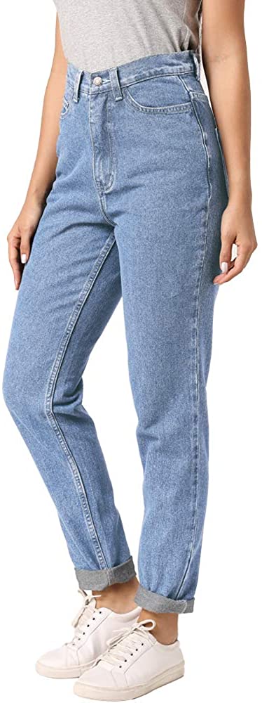 Price:$43.99 ruisin High Waist Boyfriend Jeans for Women Vintage Sexy Mom Jeans Denim Pants Light Blue 24 x L28 at Amazon Women's Jeans store