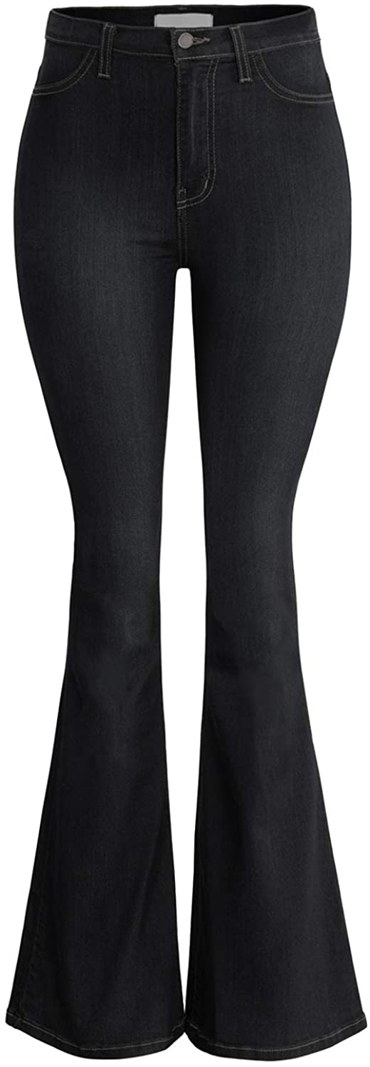 Price:$39.95 URBAN K Women's Classic High Waist Denim Bell Bottoms Jeans at Amazon Women's Jeans store