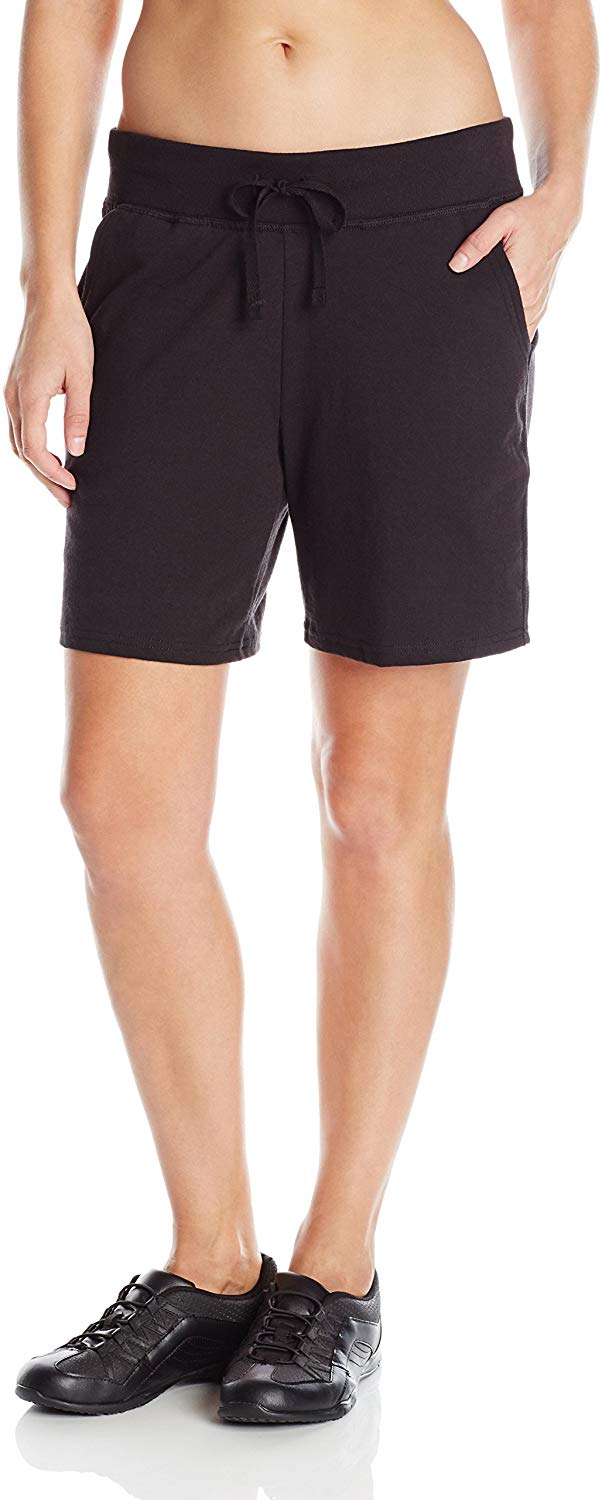 Price:$10.83 Hanes Women's Jersey Short, Black, Small at Amazon Women’s Clothing store