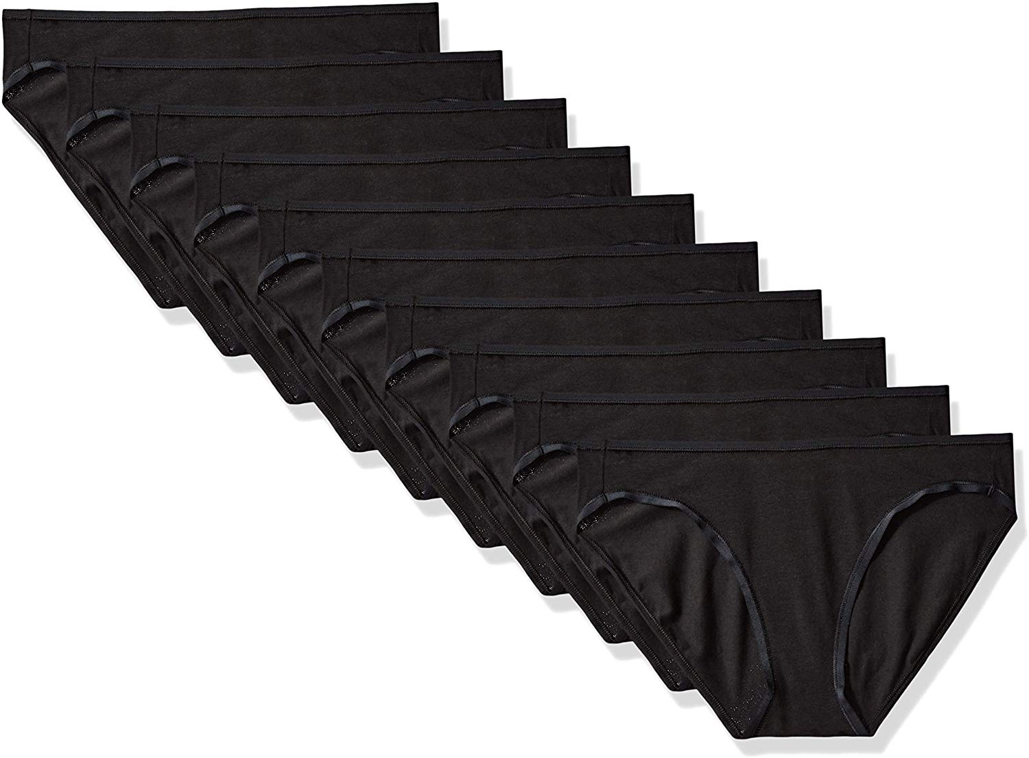 Price:$20.00    Amazon Essentials Women's Cotton Stretch Bikini Panty, Black, Medium  Clothing