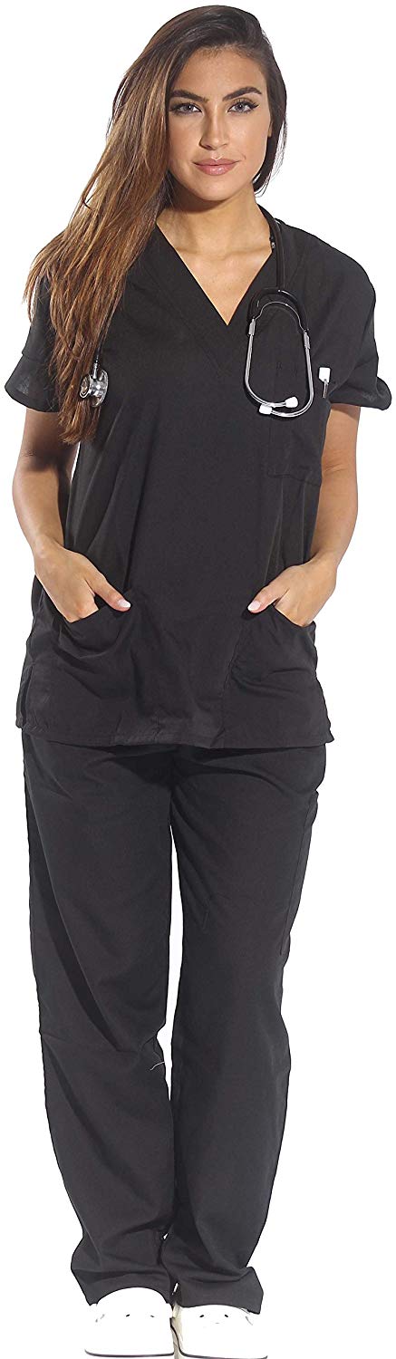 Price:$22.99    Just Love Women's Black Scrub Set - 1X, Black, 1X  Clothing