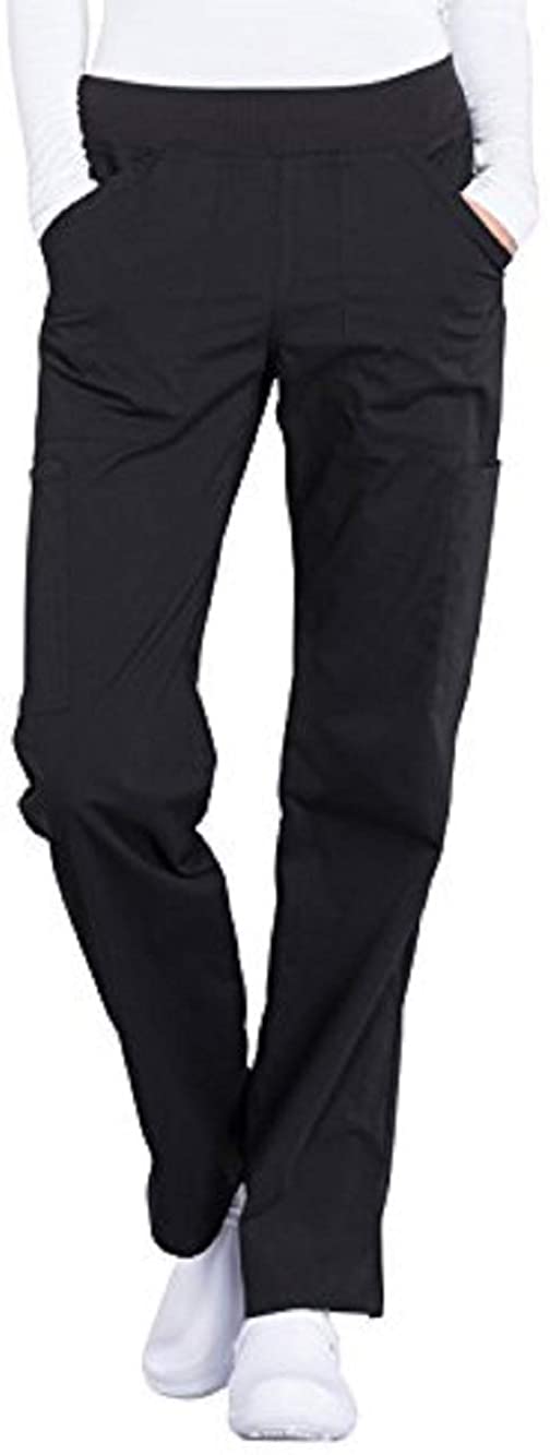 Price:$18.98    CHEROKEE Workwear Professionals WW170 Women's Mid Rise, Straight Leg Pull-On Pant, Black, 2X-Small Petite  Clothing