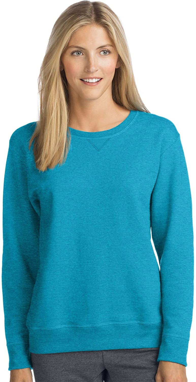 Price:$8.99 Hanes Women's V-Notch Pullover Fleece Sweatshirt, Bold Blue Heather, Small at Amazon Women’s Clothing store