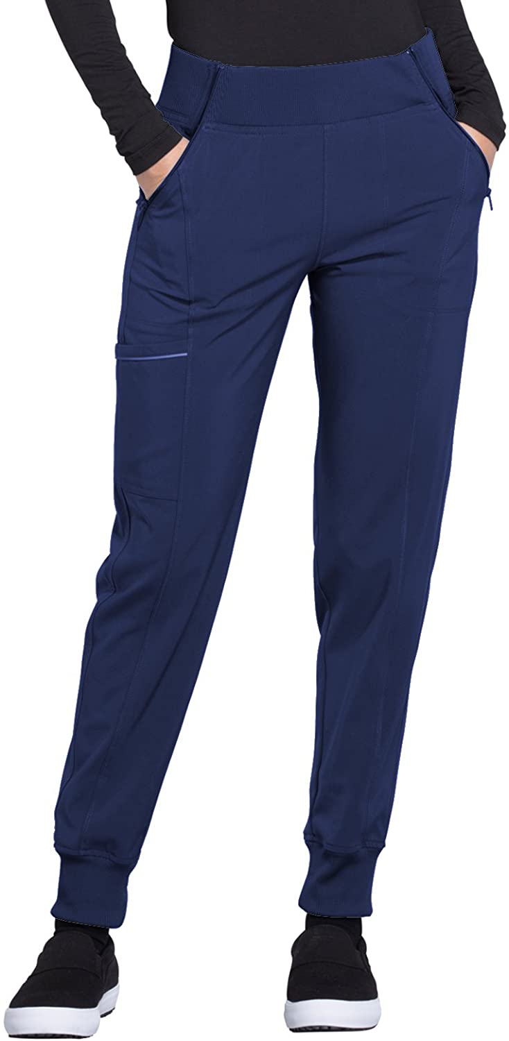 Price:$32.98    CHEROKEE Infinity CK110A Women's Mid Rise Tapered Leg Jogger Pant Navy XXS Petite  Clothing