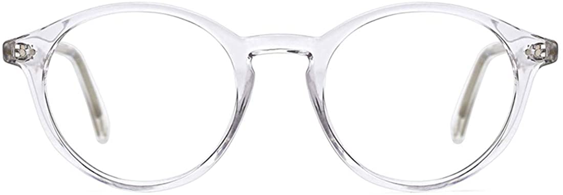 Price:$16.99    TIJN Blue Light Blocking Glasses Men Women Vintage Thick Round Rim Frame Eyeglasses  Clothing