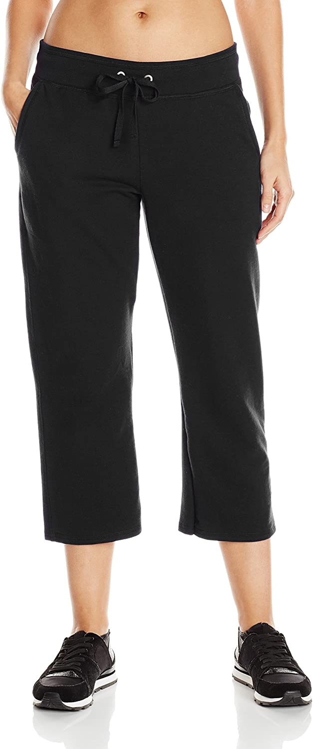 Price:$9.50 Hanes Women's French Terry Capri, Black, Small at Amazon Women’s Clothing store