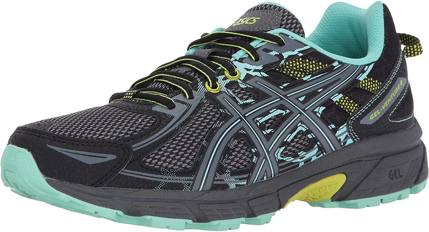 Price:$62.90   | ASICS Women's Gel-Venture 6 Running Shoes, 5.5W, Black/Carbon/NEON Lime | Road Running