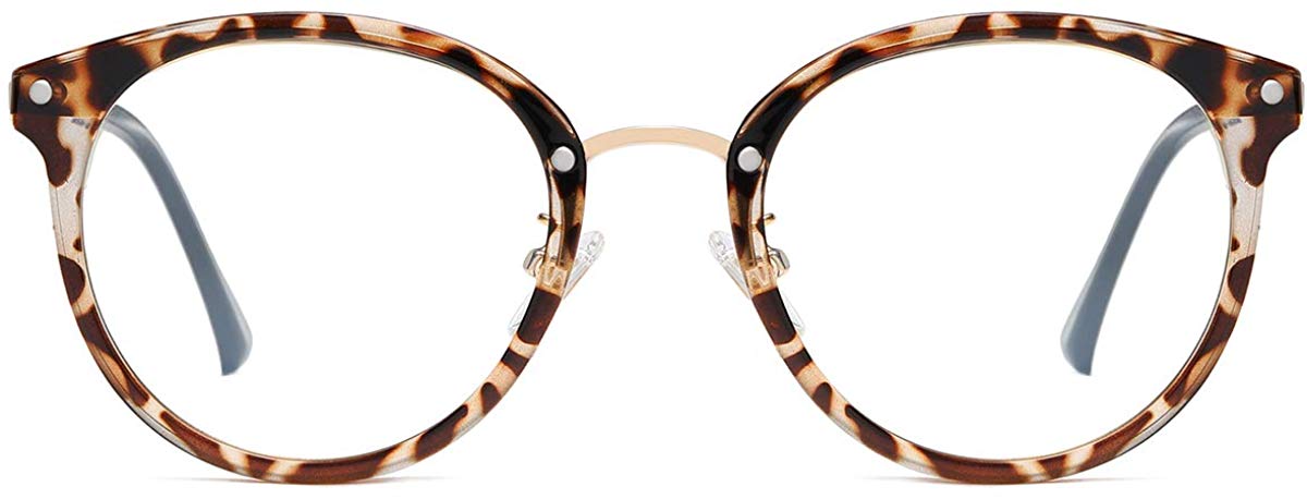 Price:$20.68    SOJOS Retro Round Blue Light Blocking Glasses TR90 Computer Eyeglasses Ashley SJ9001 with Leopard Print Frame/Anti-Blue Light Lens  Clothing