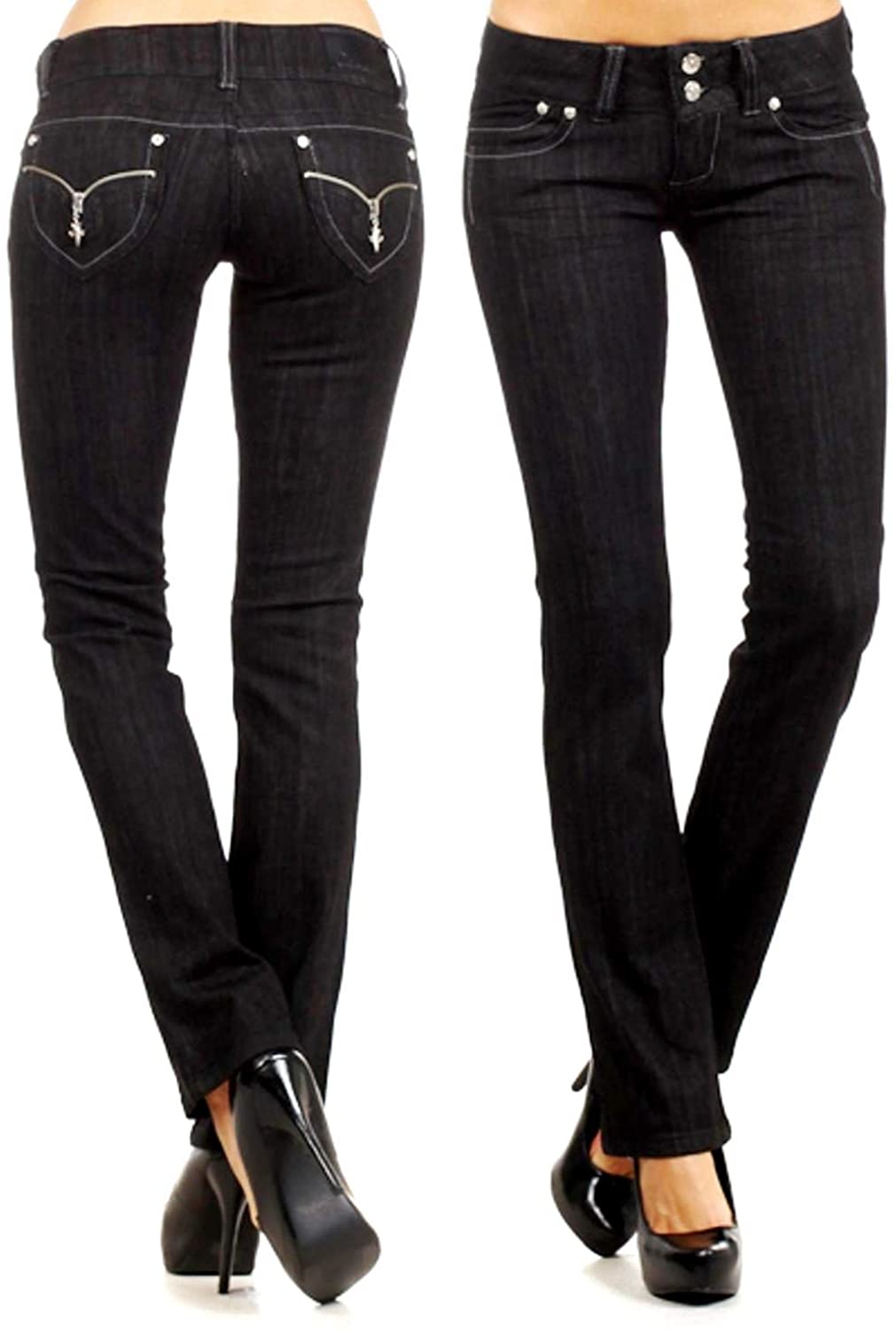 Price:$8.99 New Silver Kiss/LIA Verona/Clash/Jack David Jeans Junior Women's Blue Denim Premium Stretch Bootcut Jean Pants at Amazon Women's Jeans store