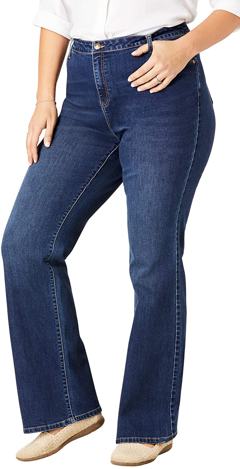 Price:$16.70 Woman Within Women's Plus Size Tall Perfect Bootcut Jean at Amazon Women’s Clothing store