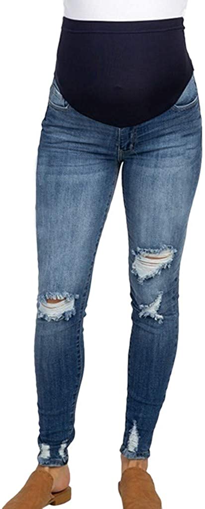 Price:$3.65 Dsood Belly Straight Jeans, Women's Maternity Jeans Over The Belly Super Soft Support Maternity Leggings at Amazon Women’s Clothing store