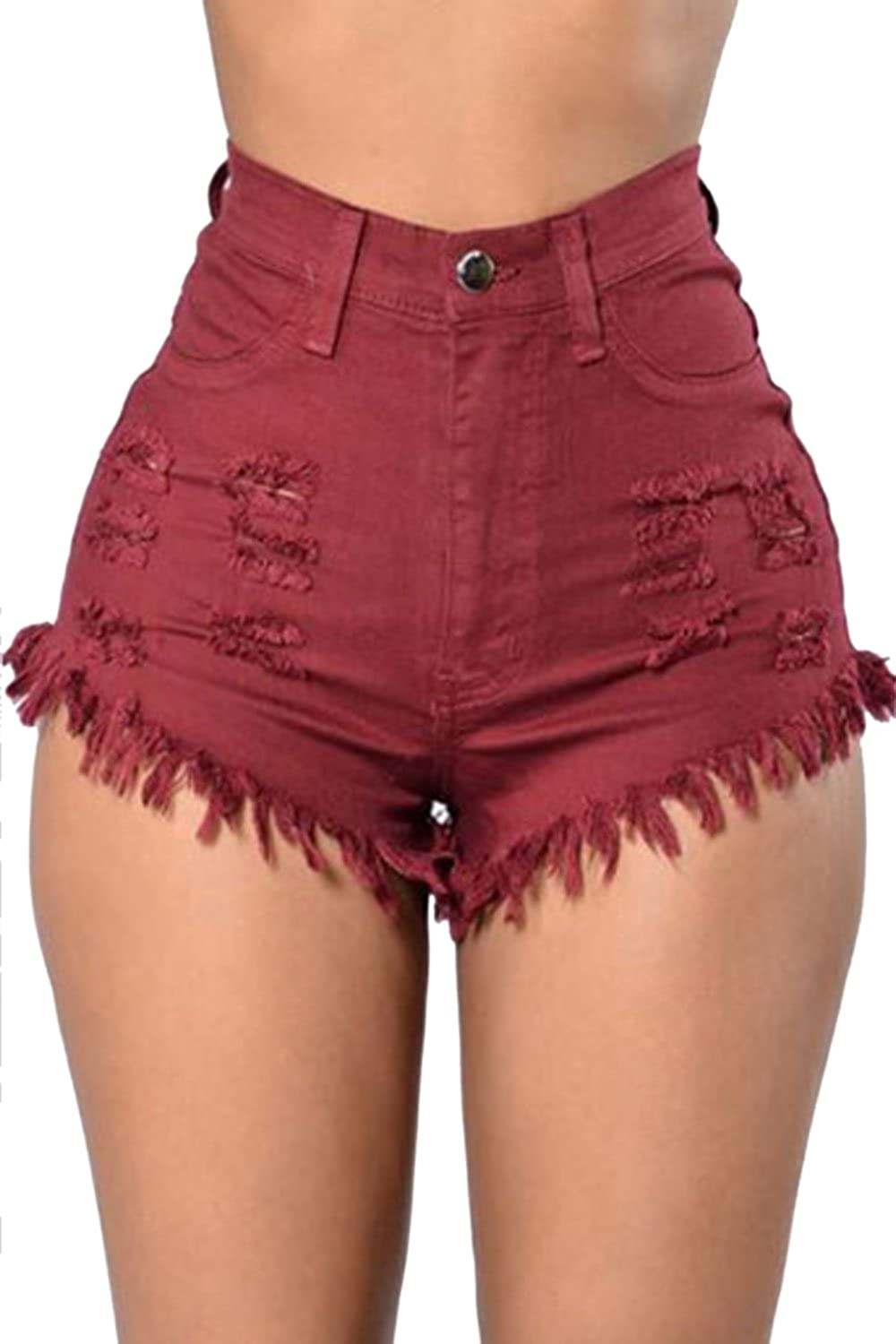 Price:$6.99 Women Denim Shorts Summer High Waist Embroidery Cut Off Jeans at Amazon Women’s Clothing store