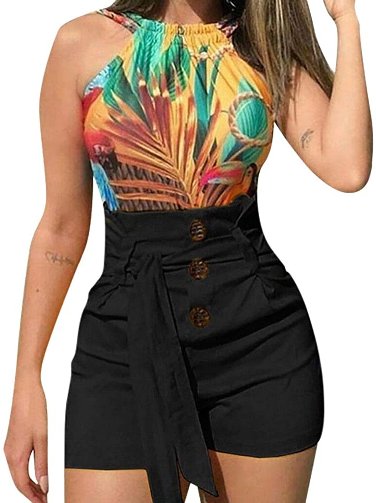 Price:$4.19 ZEFOTIM High Waisted Short, Elastic Waist Front Pockets Shorts for Women Casual Sexy Hot Pants with Belt, 2019 New Hot Shorts at Amazon Women’s Clothing store