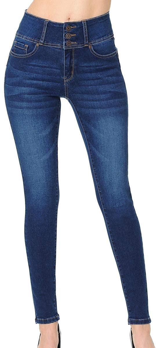 Price:$16.98 Wax Women's Juniors 'Butt I Love You' Push-Up High-Rise 3 Button Skinny Jeans at Amazon Women's Jeans store